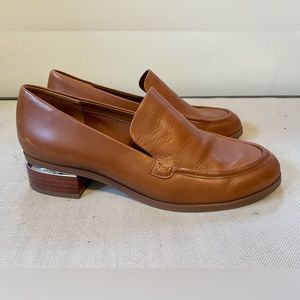 Brown leather Franco Sarto loafers